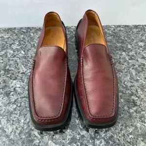 Tod’s Red Leather Loafers Driving Shoes Red Men’s Size 9.5 TODS FOR FERRARI MENS RED LEATHER LOAFERS DRIVING SHOES  main image 2